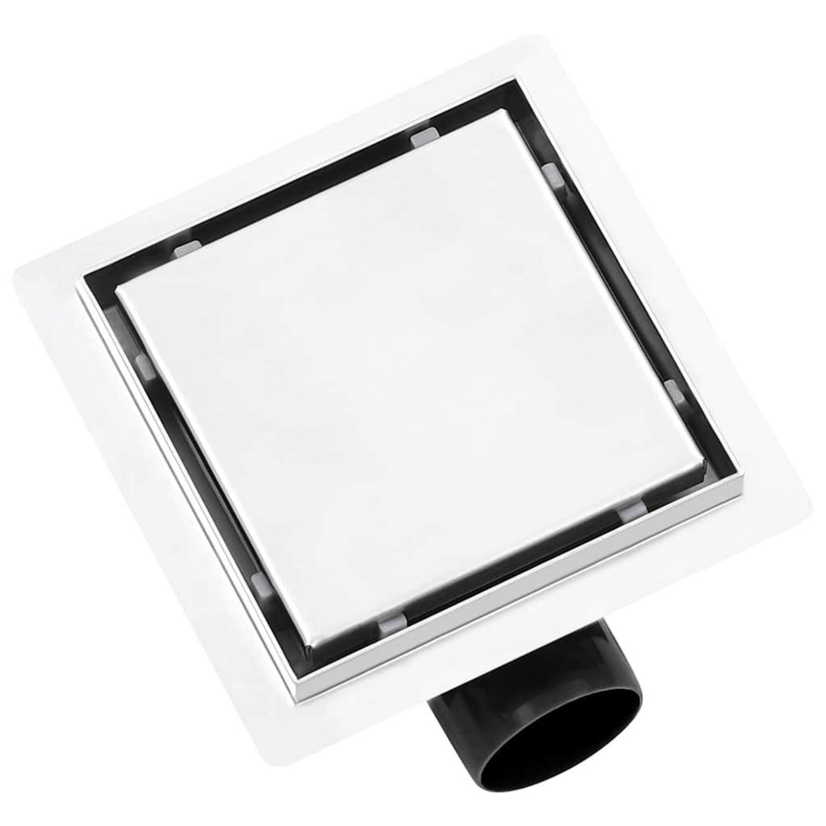 VIDAXL Drain de douche avec couvercle 2 en 1 15x15 cm Acier inoxydable