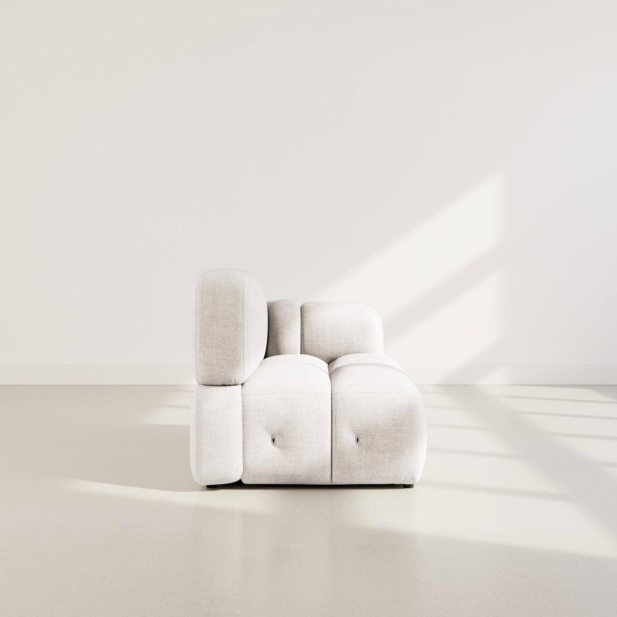 Voir la diapositive 5 : BEST MOBILIER Grace - module d'assise droit en velours texturé