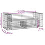 Voir la diapositive 6 : VIDAXL Banc de jardin design gabion 184x71x65,5 cm bois massif douglas