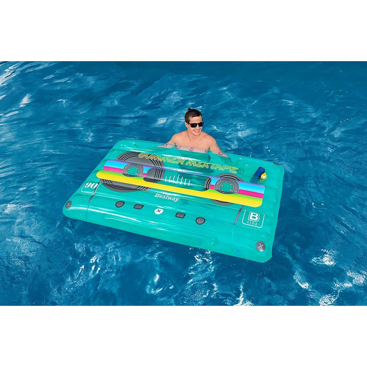 BESTWAY Matelas gonflable design rétro de cassettes