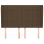 Voir la diapositive 3 : VIDAXL Tete de lit avec oreilles Marron fonce 147x23x118/128 cm Tissu