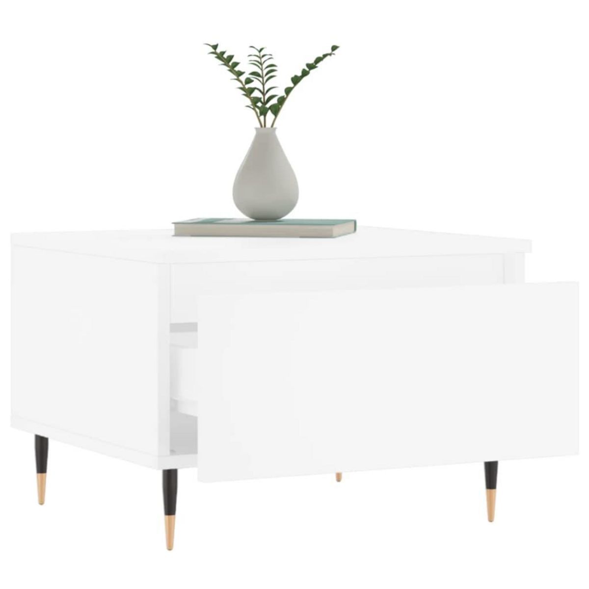 VIDAXL Table basse blanc 50x46x35 cm bois d'ingenierie