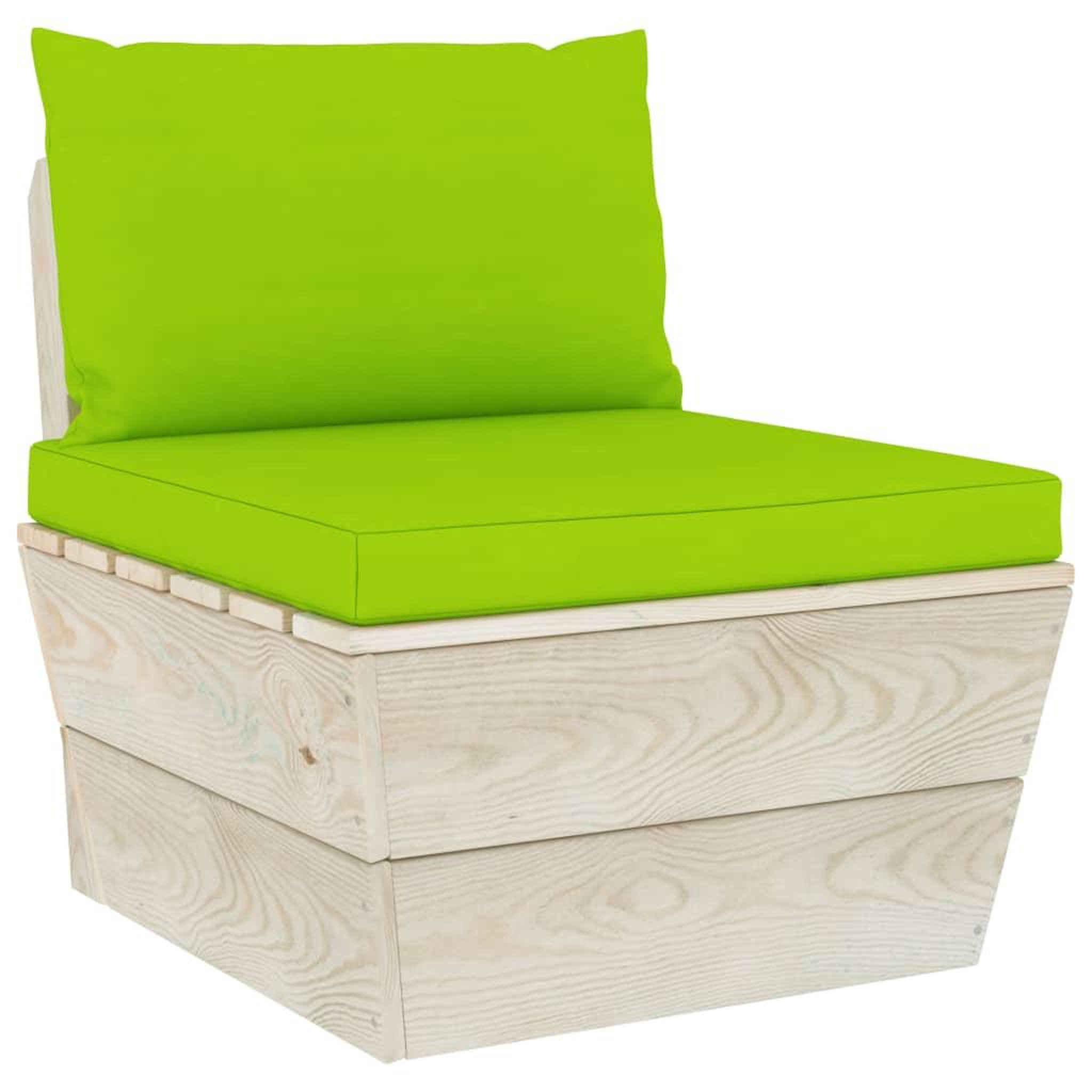 Voir la diapositive 4 : VIDAXL Salon de jardin palette 9 pcs avec coussins bois d'epicea