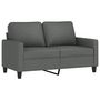 Voir la diapositive 2 : VIDAXL Canape a 2 places Gris fonce 120 cm Tissu