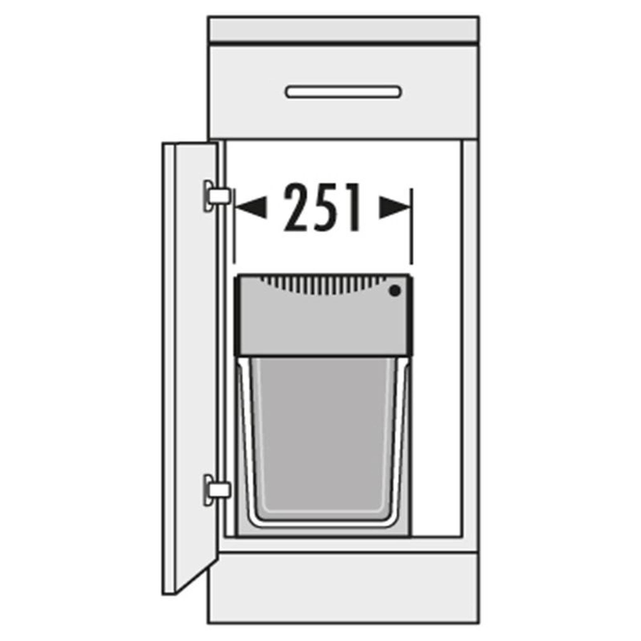 Voir la diapositive 5 : HAILO Poubelle de cuisine tri sélectif 2 bacs encastrable sous évier 30l (15+15) hailo as tandem