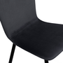 Voir la diapositive 5 : ID MARKET Lot de 4 chaises MACHA en velours gris foncé pour salle à manger