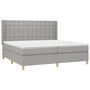 Voir la diapositive 4 : VIDAXL Sommier a lattes de lit matelas LED Gris clair 200x200 cm Tissu