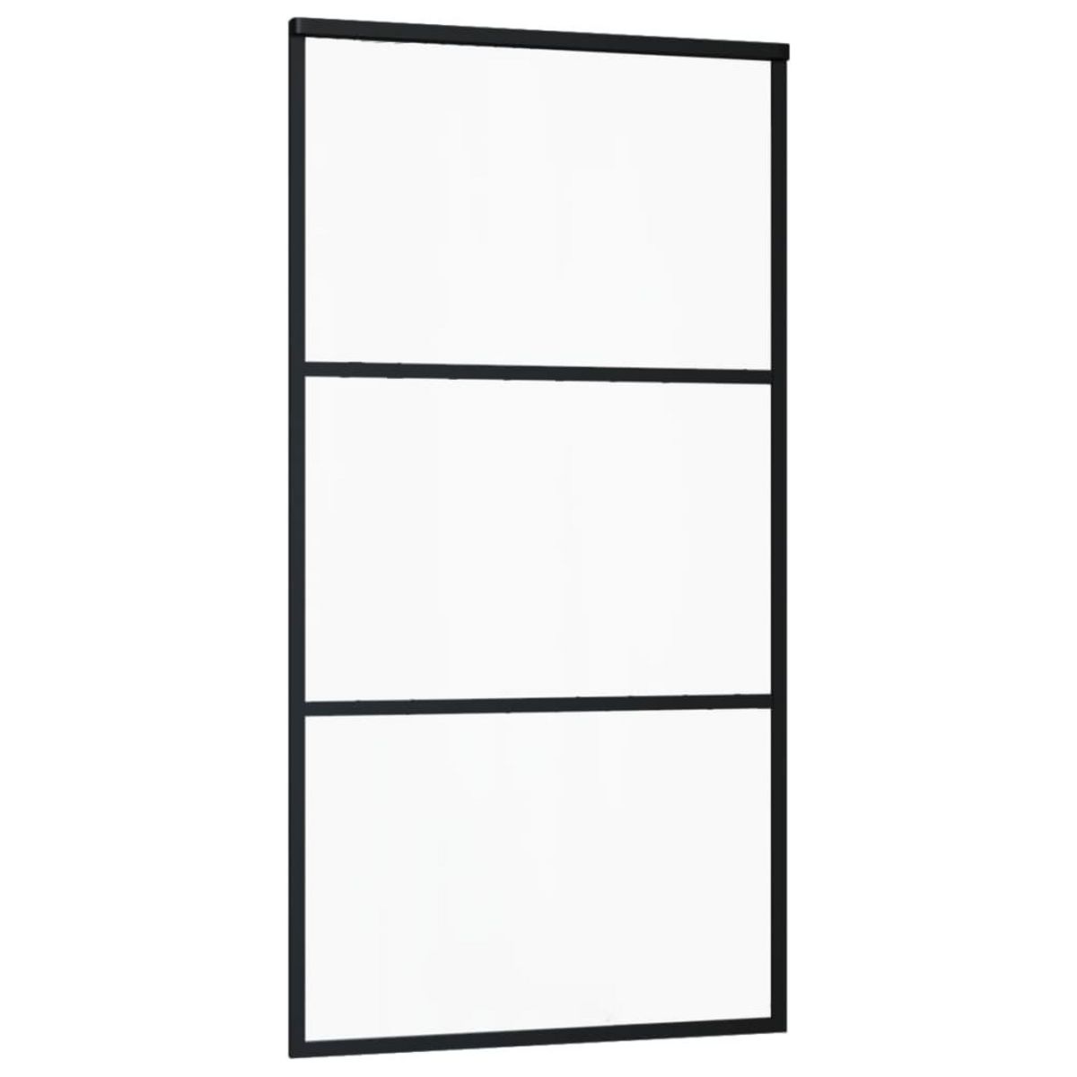 VIDAXL Porte coulissante et quincaillerie Verre et Aluminium 102x205cm