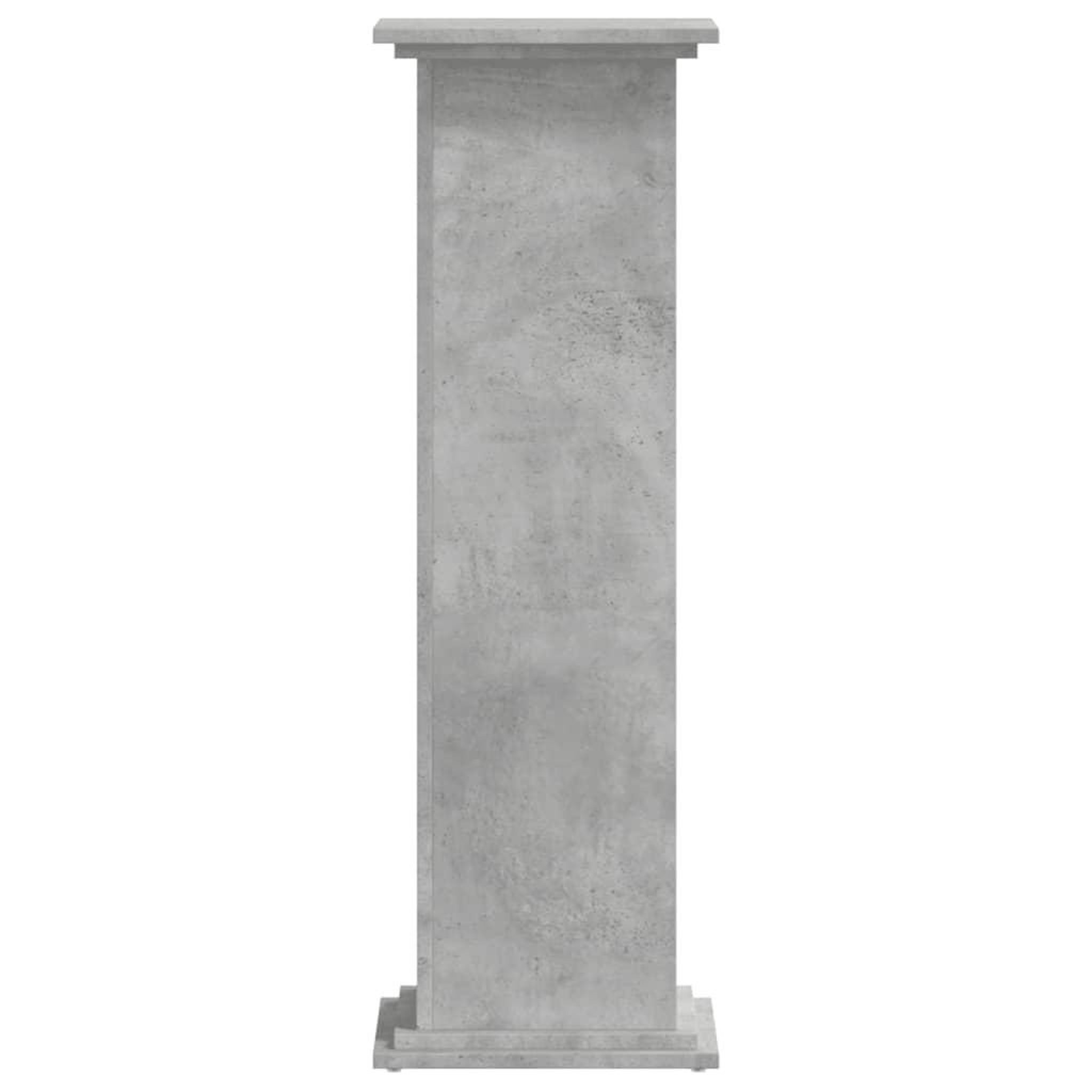 Voir la diapositive 5 : VIDAXL Support pour plantes gris beton 33x33x100 cm bois d'ingenierie