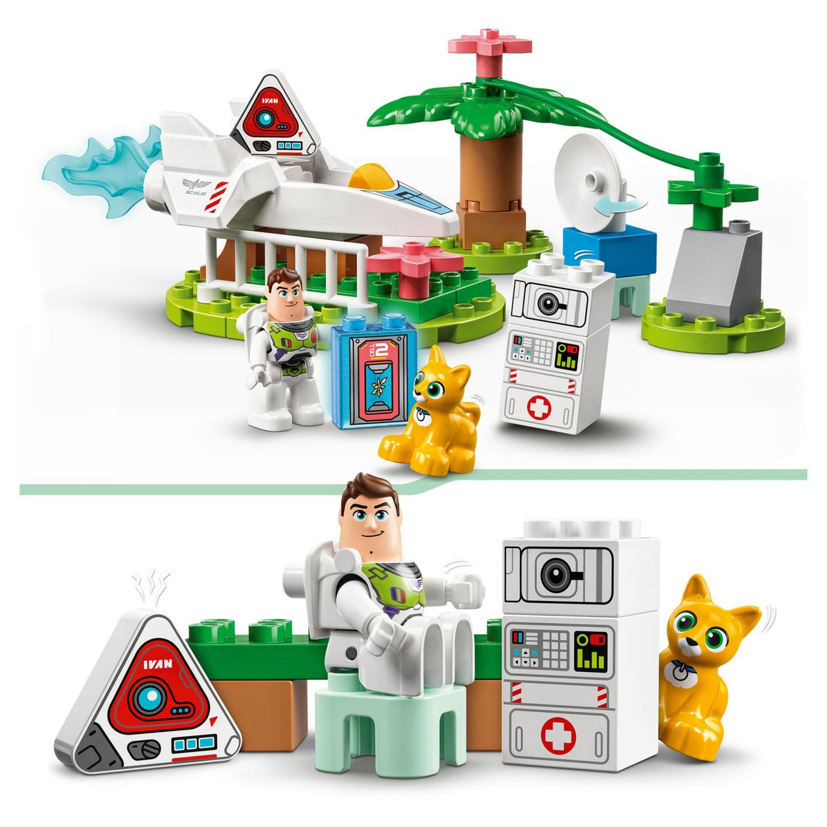 LEGO DUPLO Disney et Pixar 10962 - La Mission Planétaire de Buzz l&rsquo;Éclair, Jouet Robot Enfants