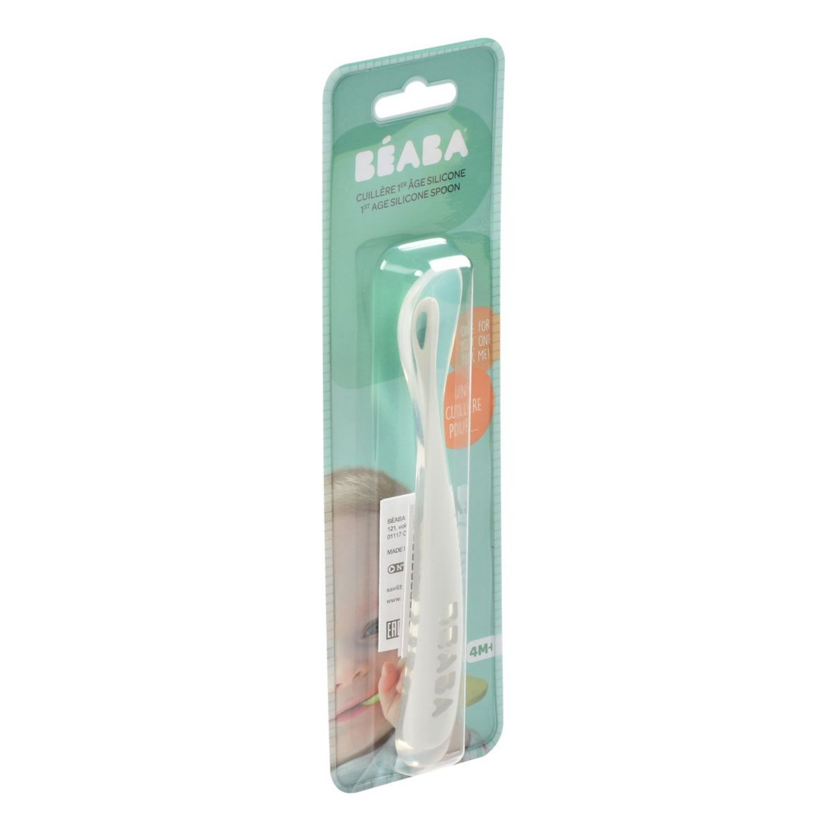 BEABA Cuillère 1er âge en silicone light mist