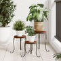Voir la diapositive 1 : VIDAXL Supports pour plantes 3 pcs terre cuite et blanc ceramique