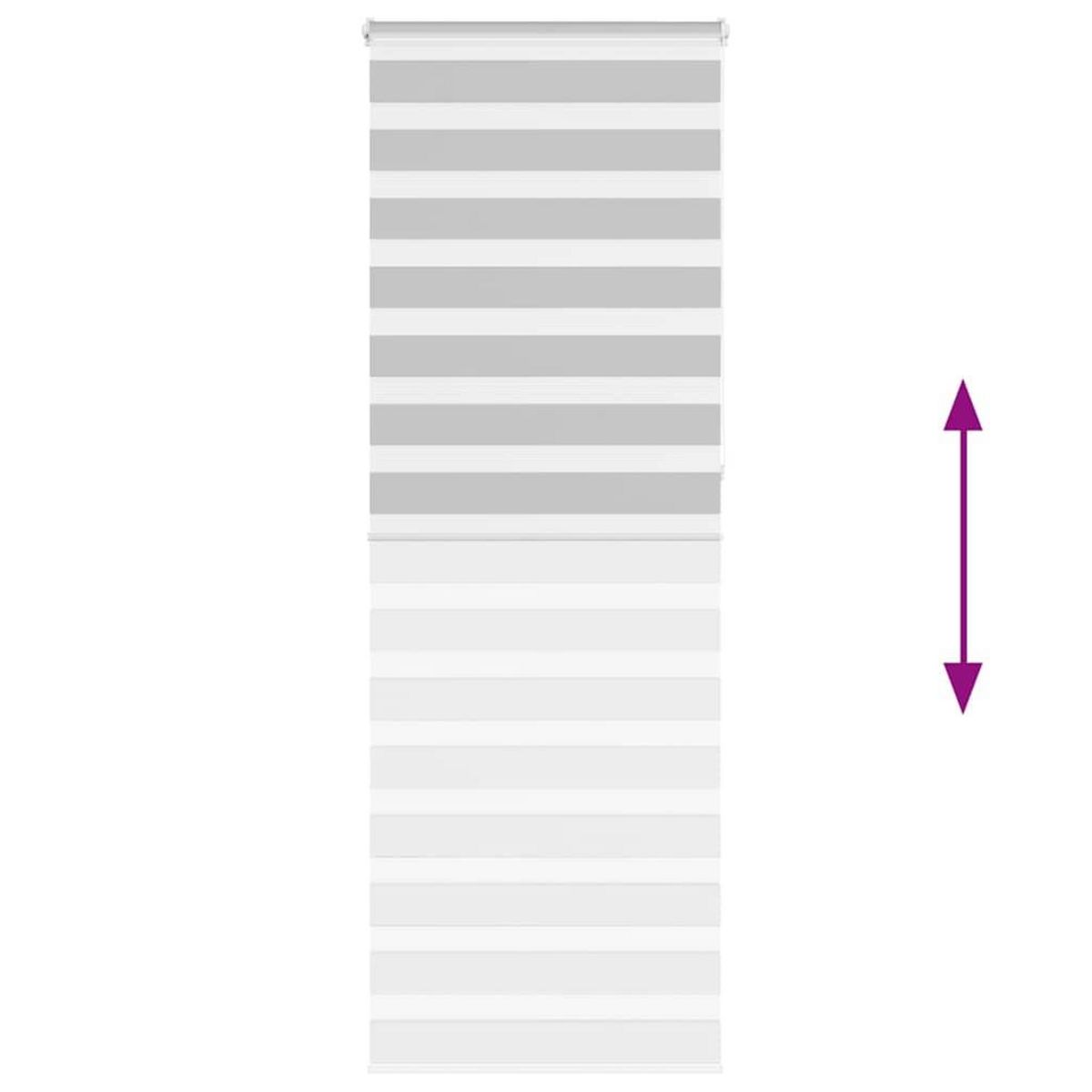 VIDAXL Store zebre gris clair largeur du tissu 80,9 cm polyester