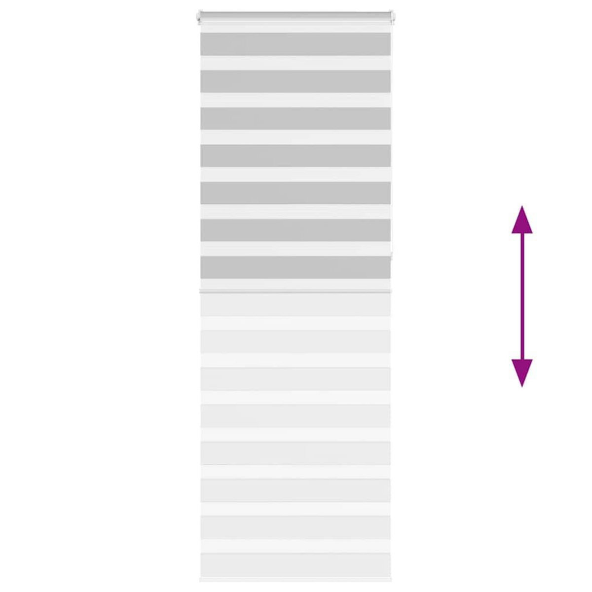 VIDAXL Store zebre gris clair largeur du tissu 80,9 cm polyester