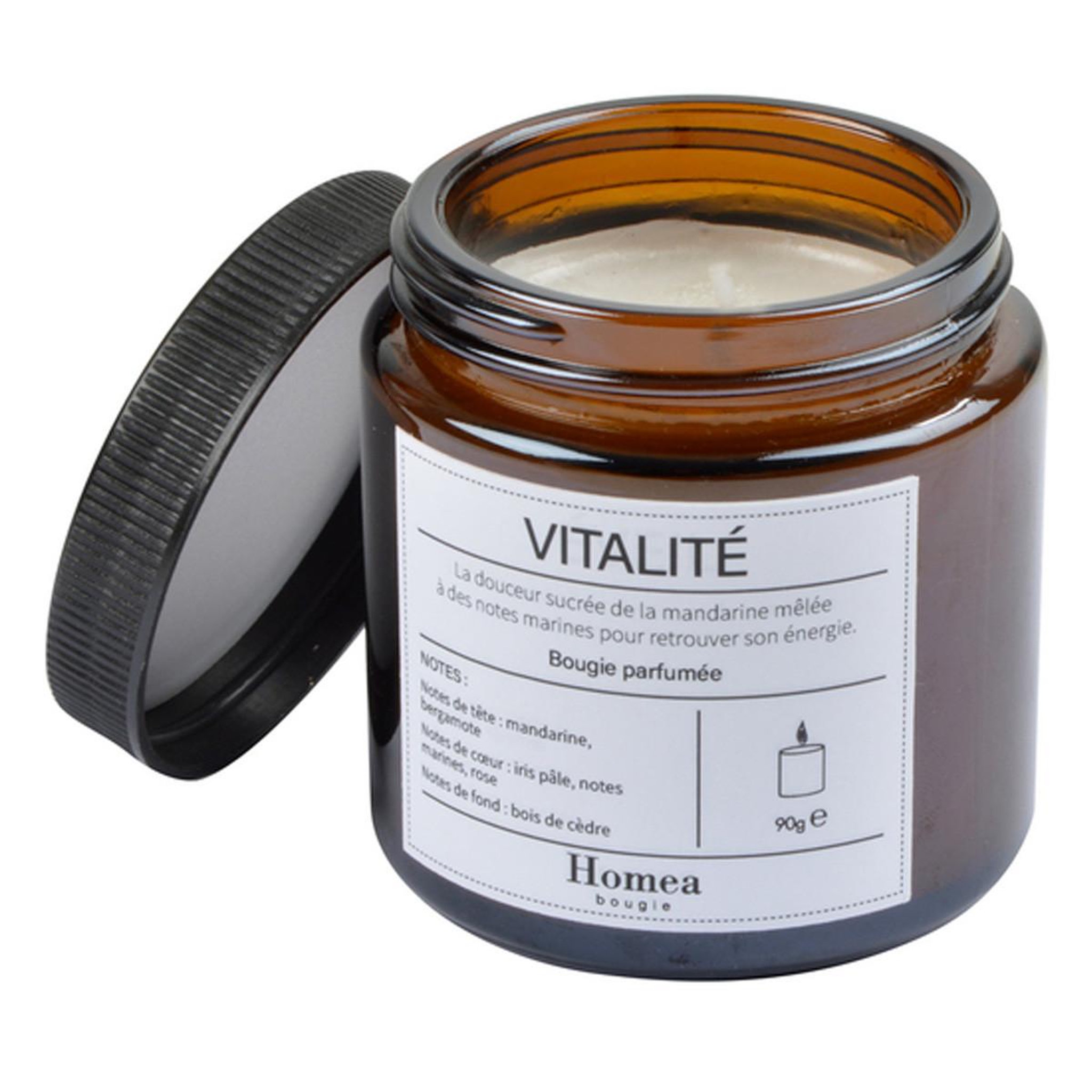 Voir la diapositive 1 : HOMEA Bougie Verrine Parfumée  Apothicaire  90g Vitalité