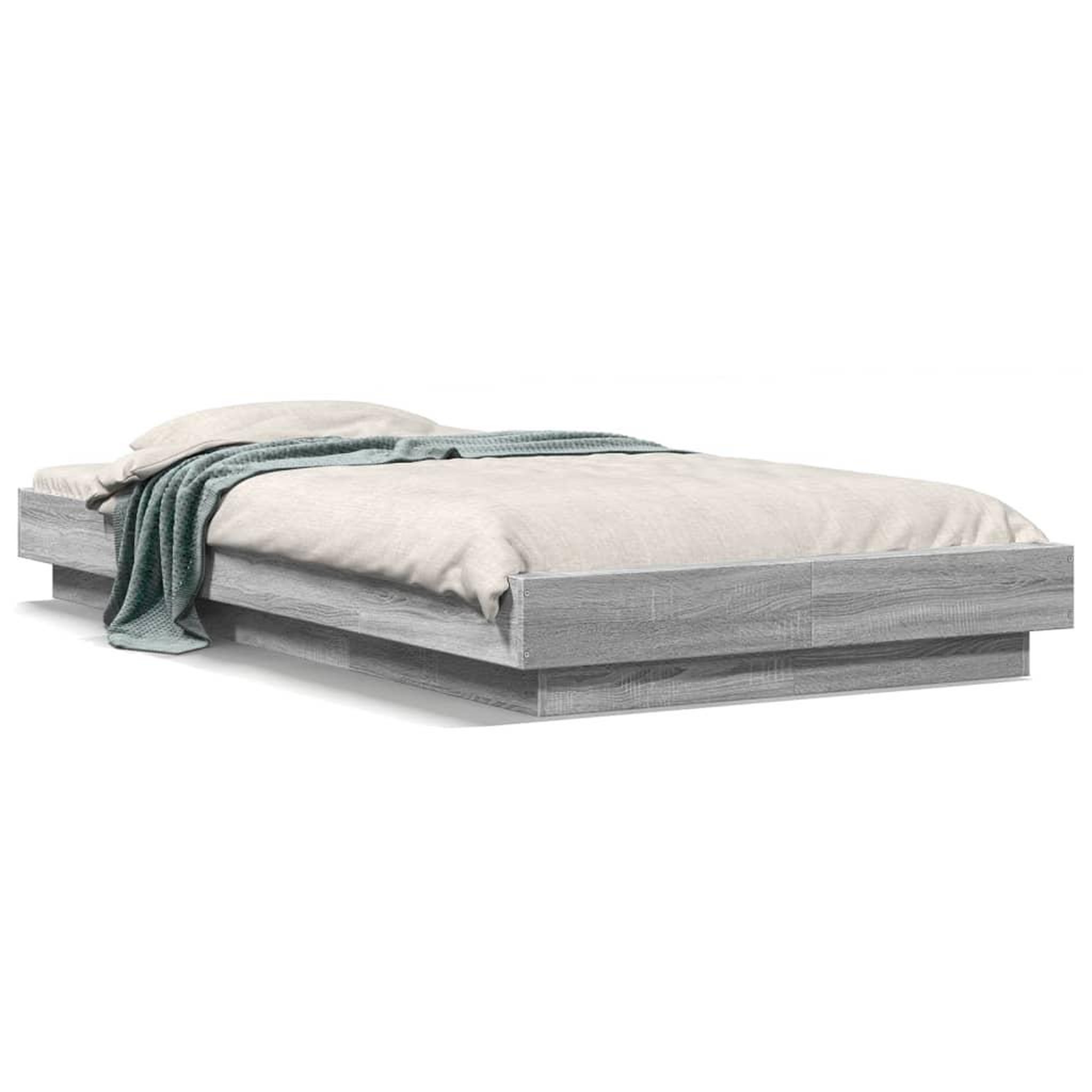 Voir la diapositive 2 : VIDAXL Cadre de lit sans matelas sonoma gris 90x190 cm