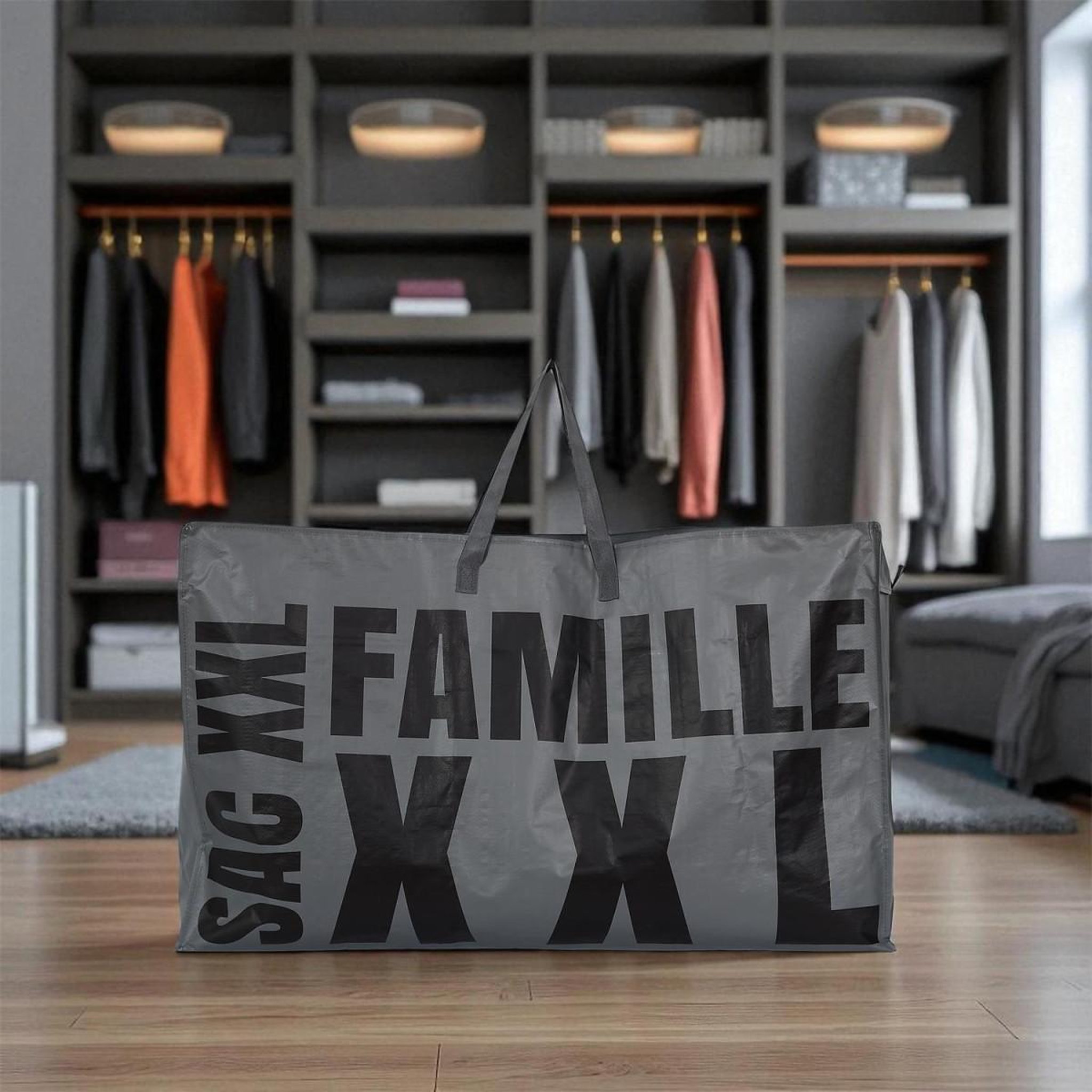 Voir la diapositive 6 : Je cherche une idee Sac multi-usage xxl  famille  180l gris