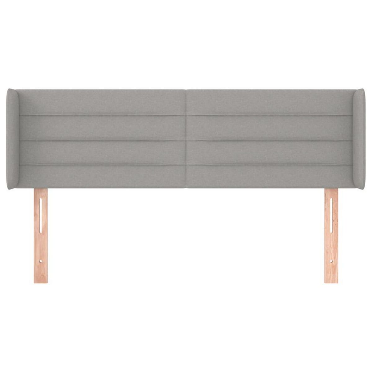 VIDAXL Tete de lit avec oreilles Gris clair 147x16x78/88 cm Tissu