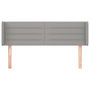 Voir la diapositive 3 : VIDAXL Tete de lit avec oreilles Gris clair 147x16x78/88 cm Tissu