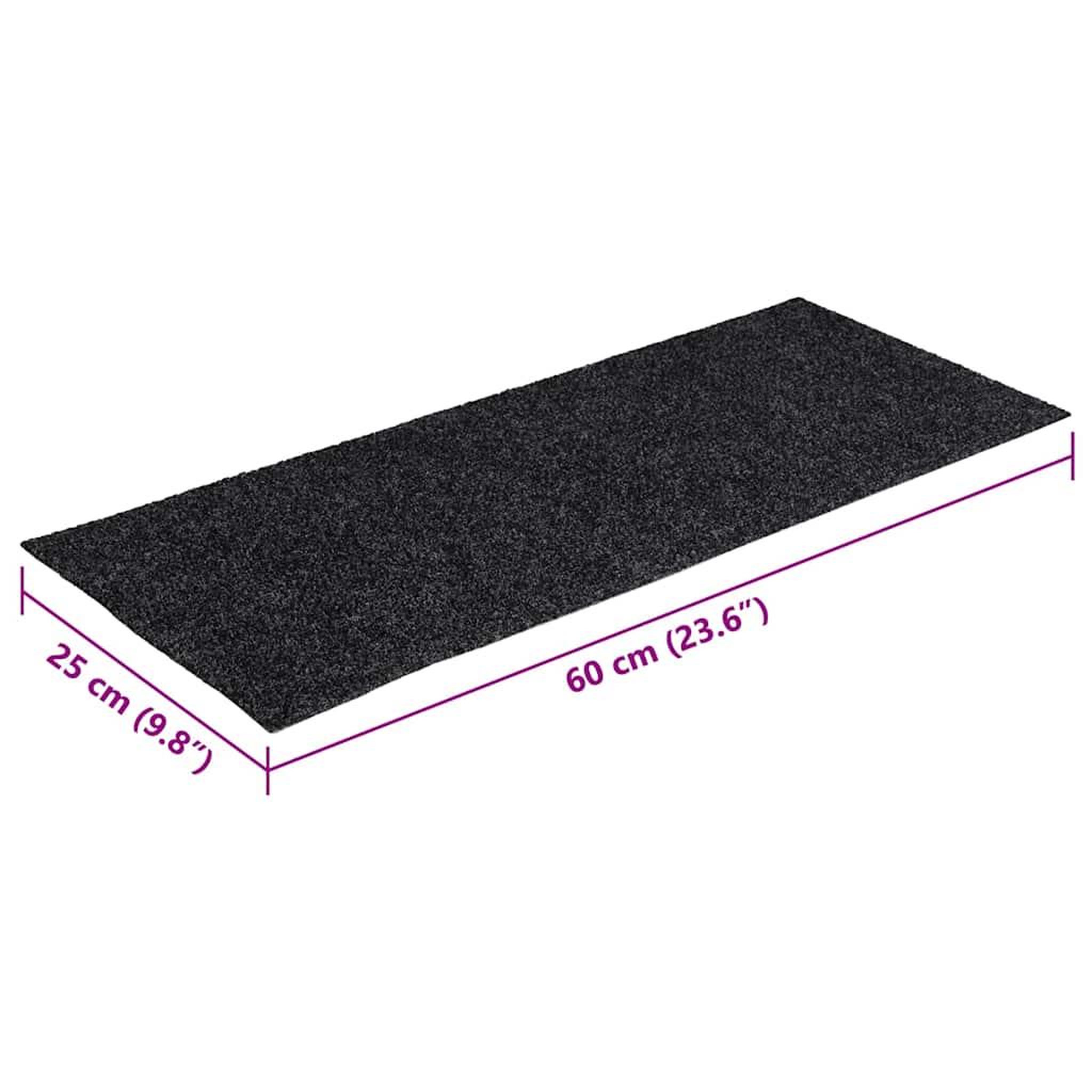 Voir la diapositive 6 : VIDAXL Tapis d'escalier auto-adhesifs 30 pcs gris 60x25 cm