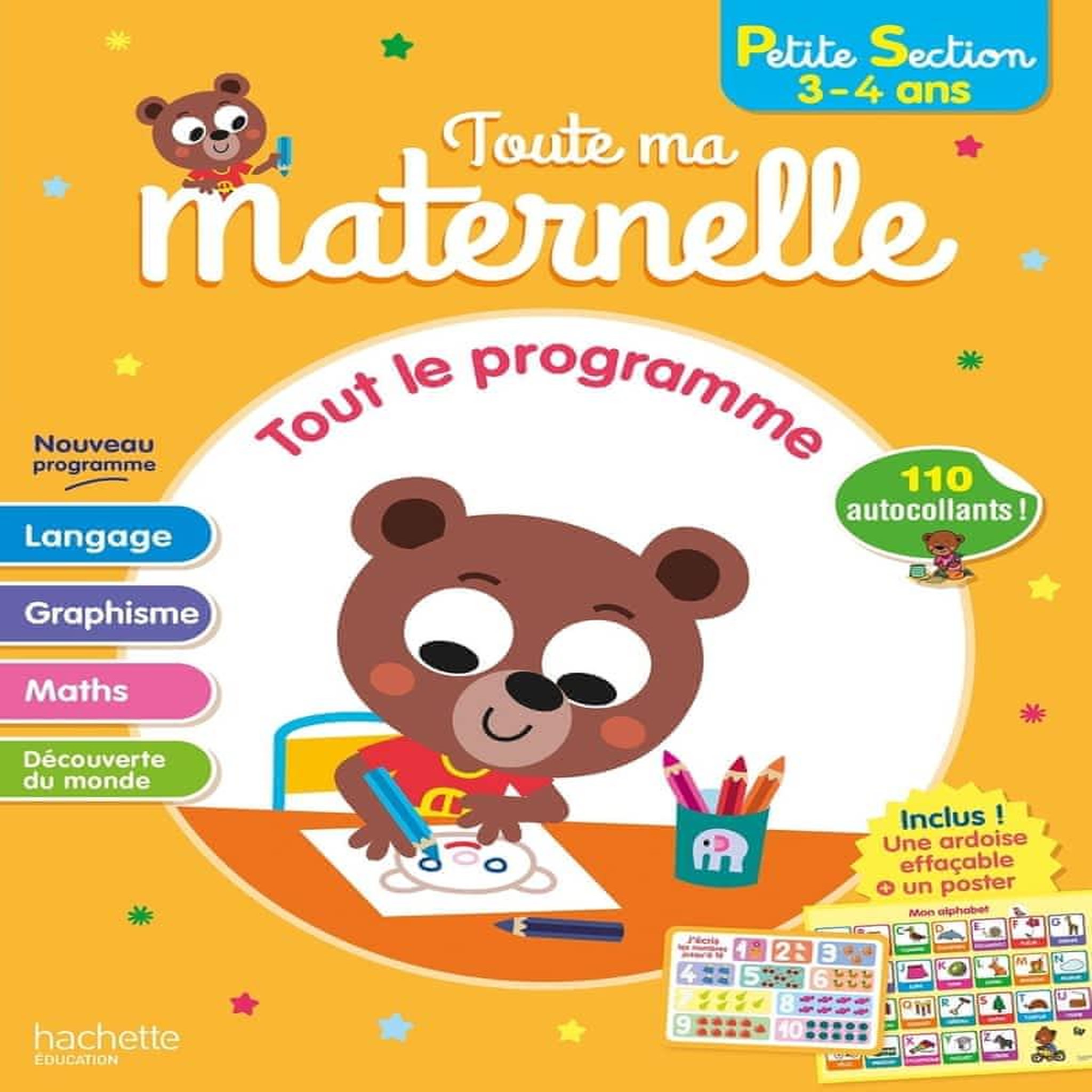 TOUT LE PROGRAMME PETITE SECTION. AVEC 110 AUTOCOLLANTS, UNE ARDOISE EFFACABLE ET UN POSTER, Blandino Guy