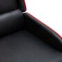 VIDAXL Chaise inclinable Noir et rouge Similicuir