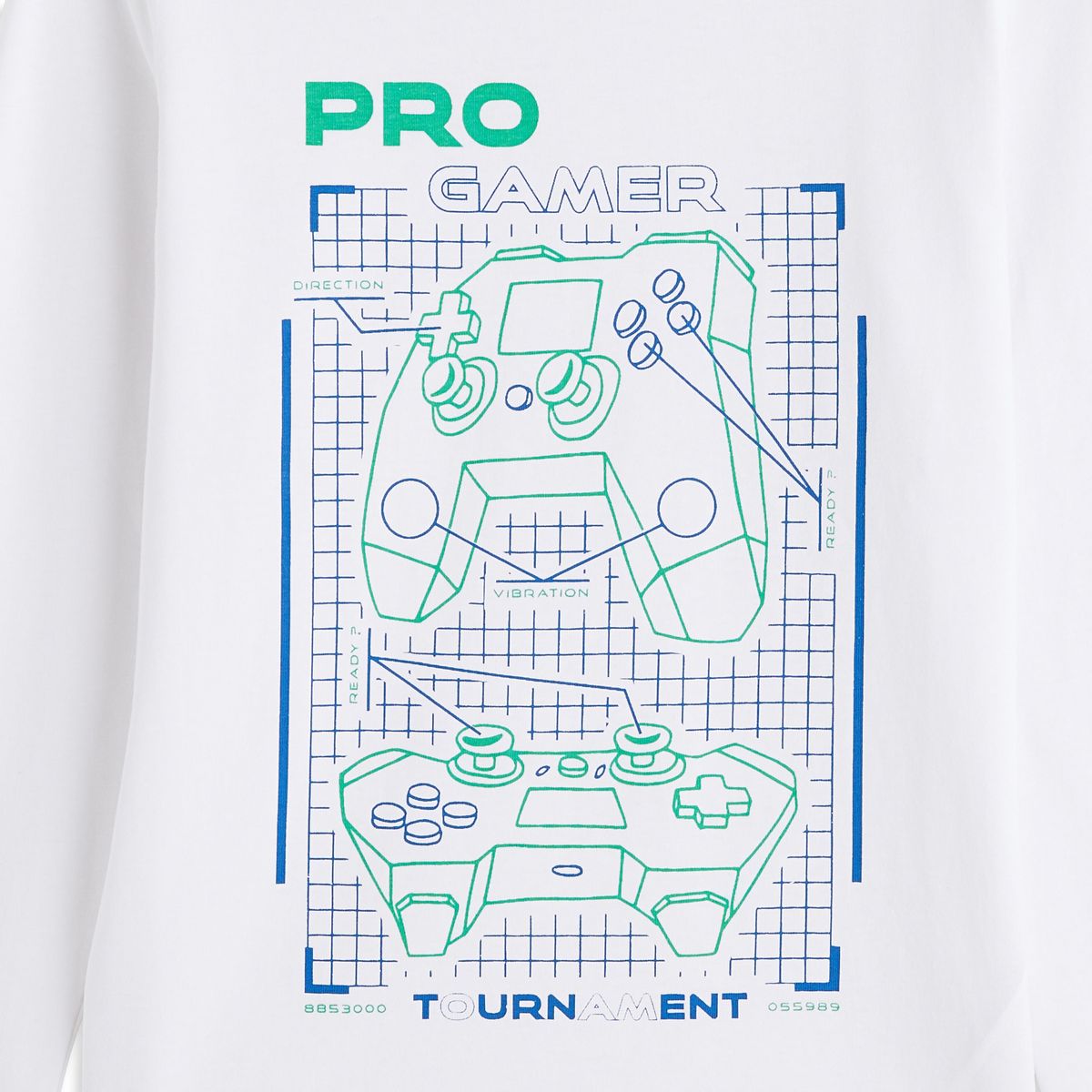 INEXTENSO T-shirt manches longues blanc garçon en coton 