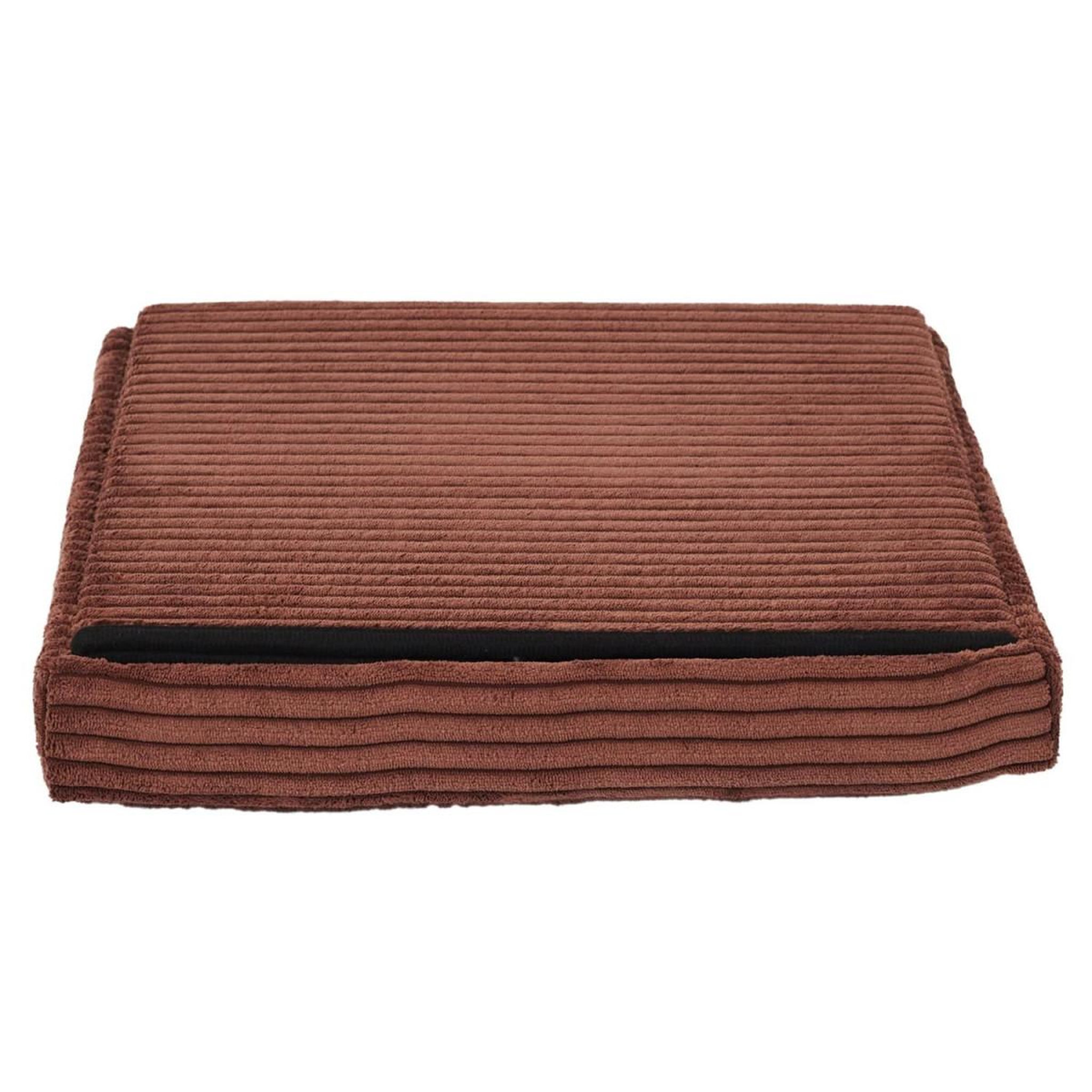 Voir la diapositive 4 : The Home Deco Factory Pouf coffre pliable côtelé  scott  38cm terracotta