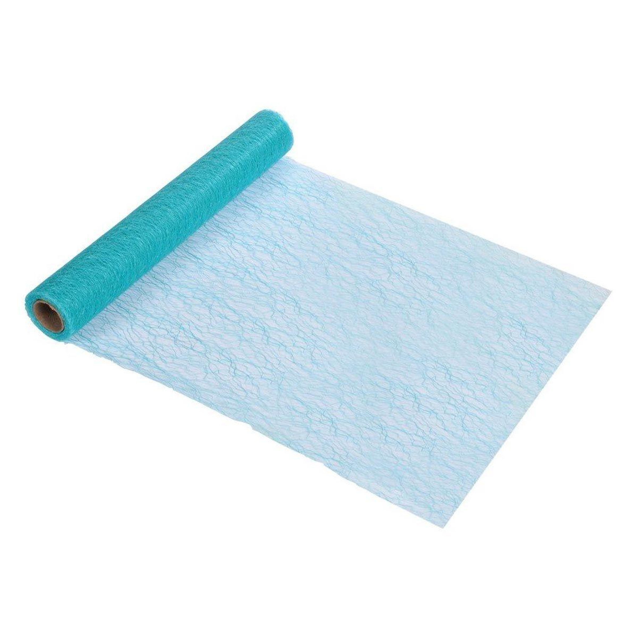 HOMEA Chemin de table jetable  effet maille  30cmx5m bleu