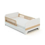 Voir la diapositive 3 : JURABABY Lit au sol enfant extensible en bois 80x140-165-190 CARROUSEL avec matelas - Blanc