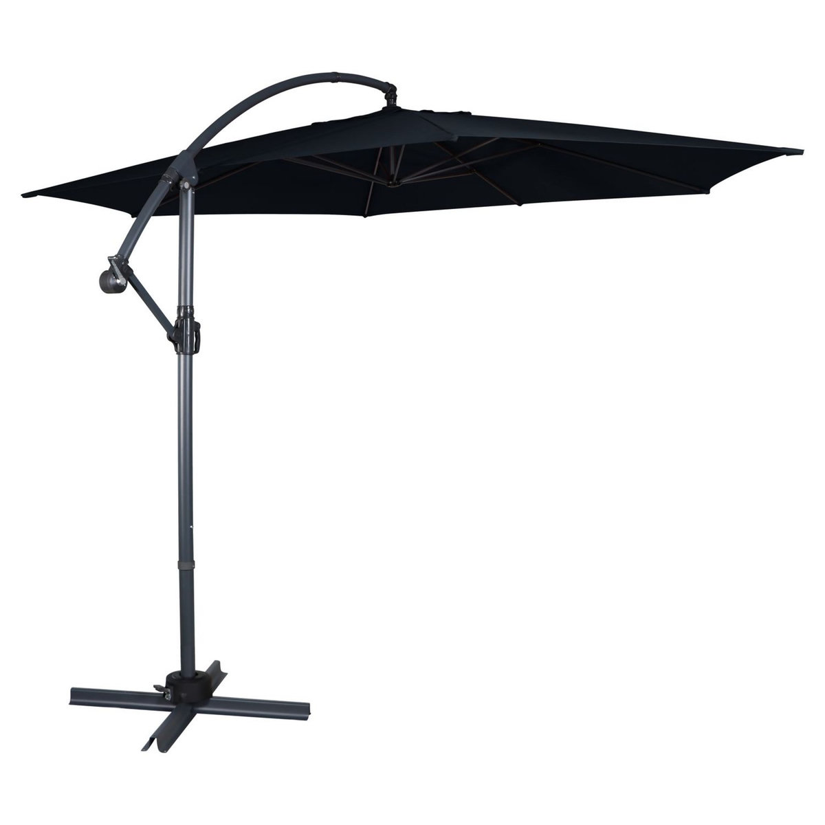 GARDENSTAR Parasol déporté rectangulaire gris bleuté IMERO 