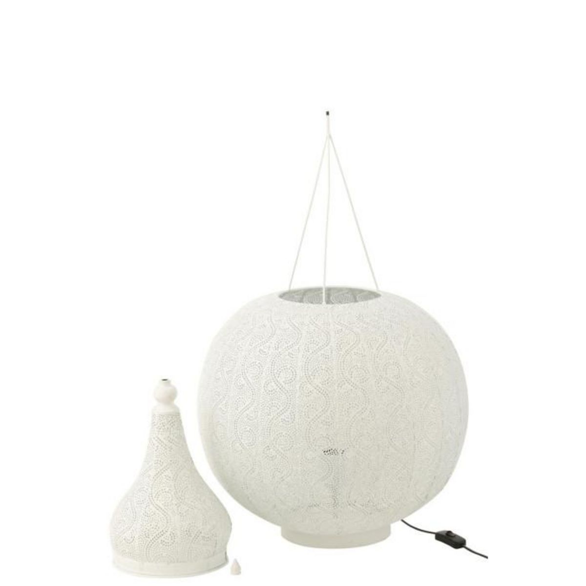 Paris Prix Lampe à Poser en Métal  Aladin  77cm Blanc