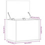 Voir la diapositive 6 : VIDAXL Boîte de rangement chene fume 60x42x46 cm bois d'ingenierie