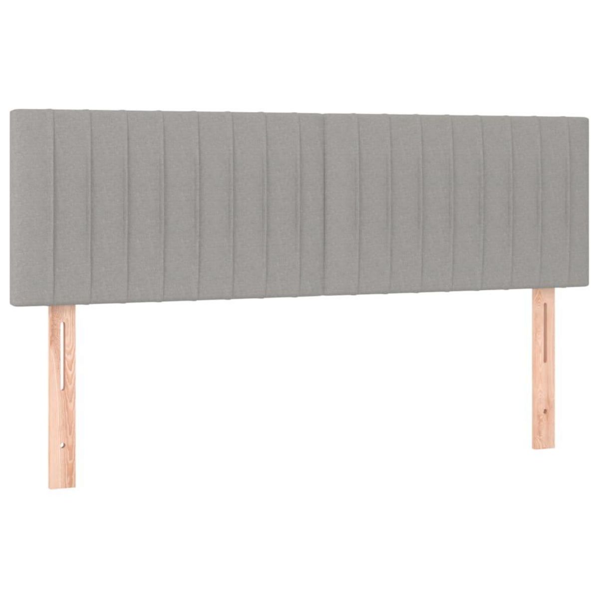 VIDAXL Tete de lit a LED Gris clair 144x5x78/88 cm Tissu