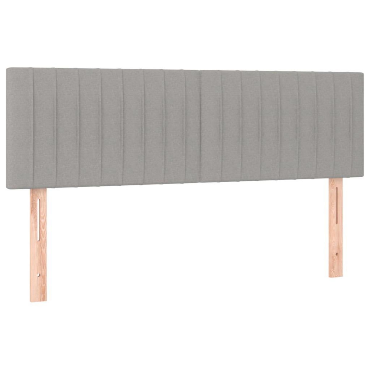 VIDAXL Tete de lit a LED Gris clair 144x5x78/88 cm Tissu