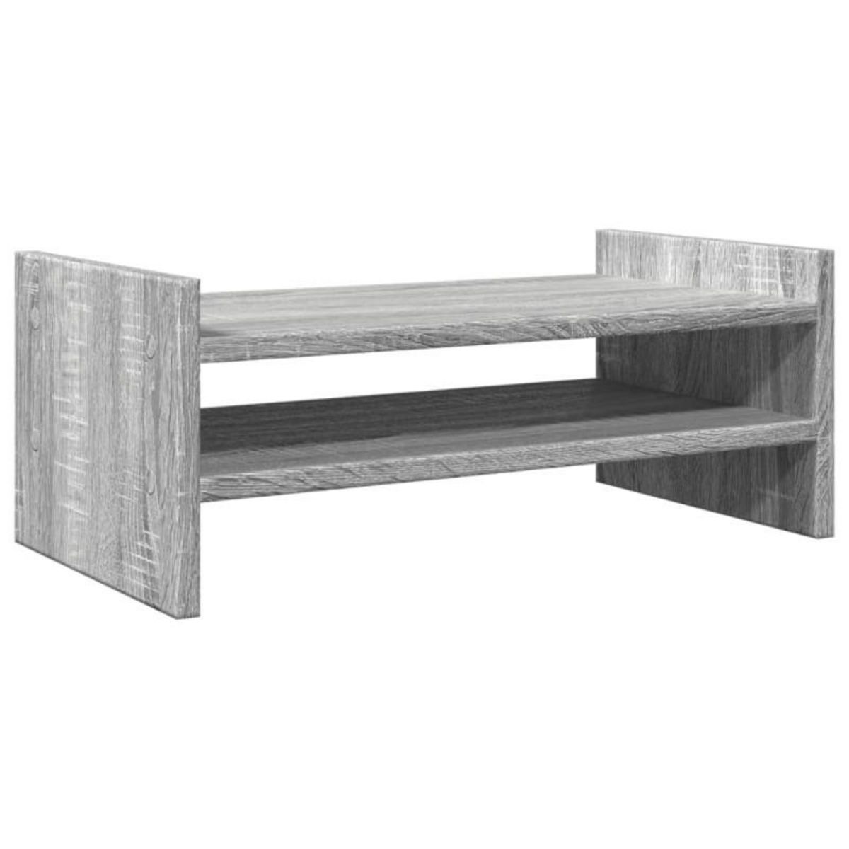 VIDAXL Support de moniteur sonoma gris 50x27x20 cm bois d ingénierie