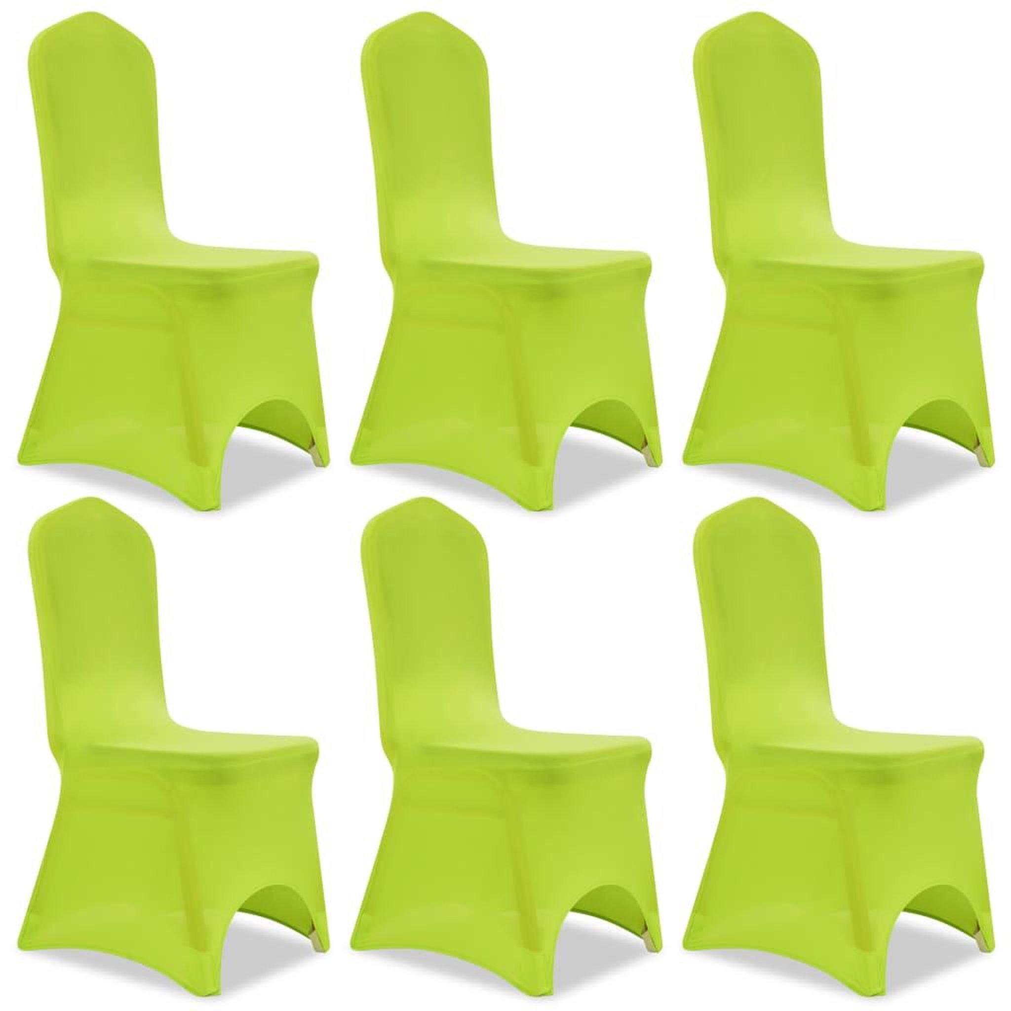 Voir la diapositive 1 : VIDAXL Housse de chaise extensible 6 pcs vert