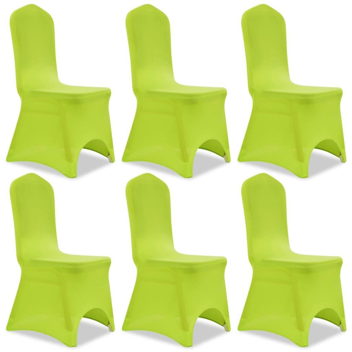VIDAXL Housse de chaise extensible 6 pcs vert