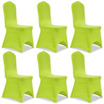 VIDAXL Housse de chaise extensible 6 pcs vert