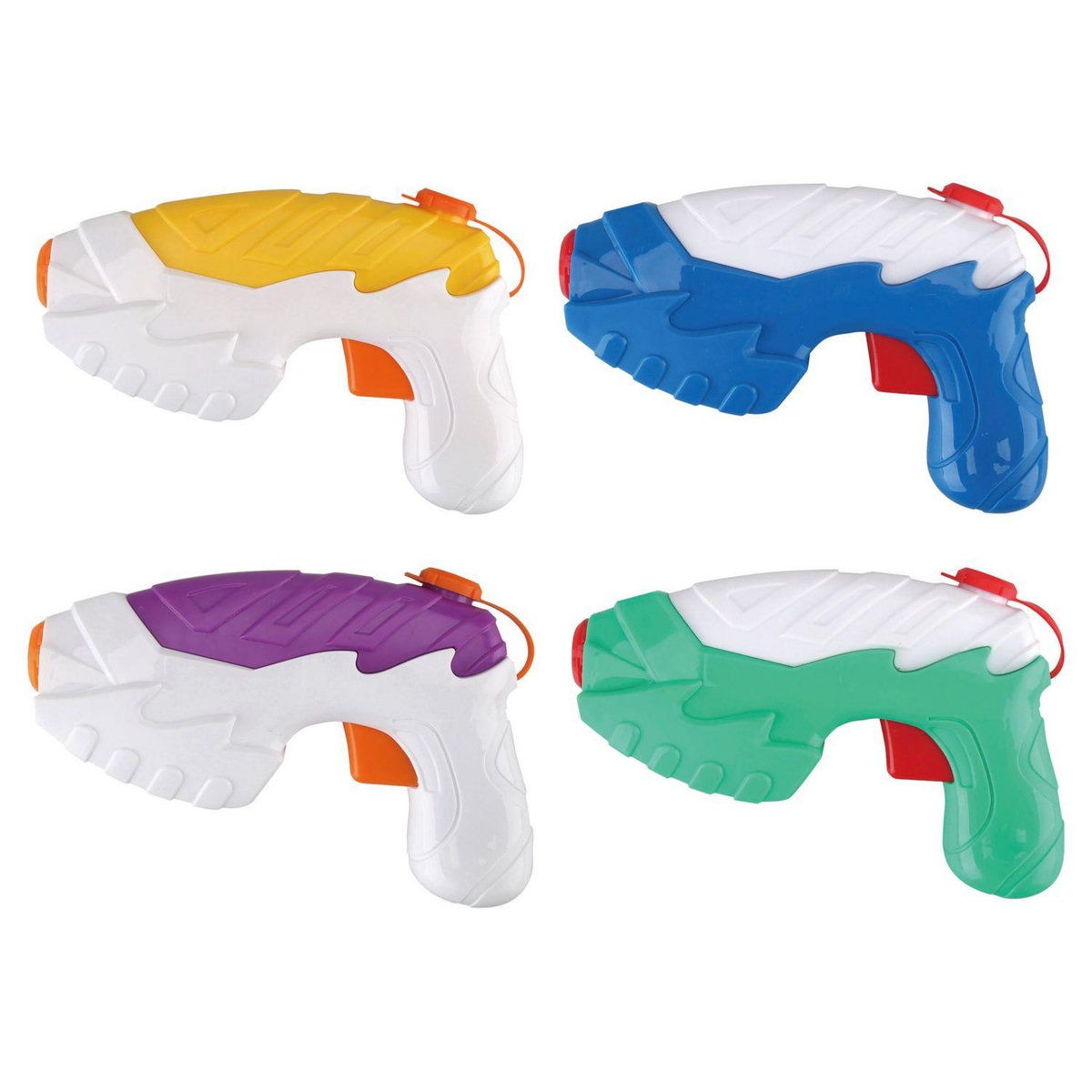 One Two Fun Set de 4 pistolets à eau 16 cm