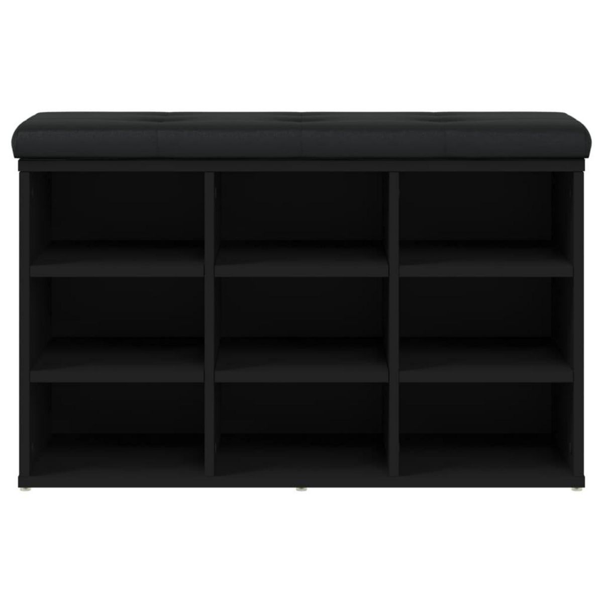 VIDAXL Banc a chaussures noir 82x32x50 cm bois d'ingenierie