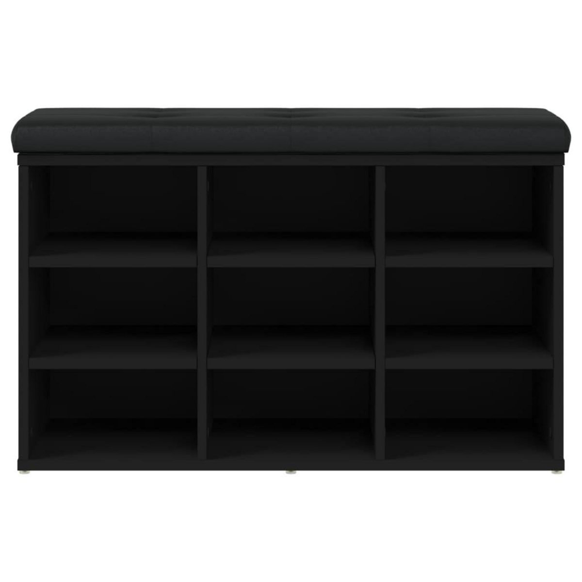 VIDAXL Banc a chaussures noir 82x32x50 cm bois d'ingenierie