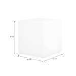 SWEEEK Cube LED 40cm – Cube décoratif lumineux. 40x40cm. blanc chaud. commande à distance