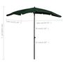 Voir la diapositive 6 : VIDAXL Parasol de jardin avec mat 200x130 cm vert