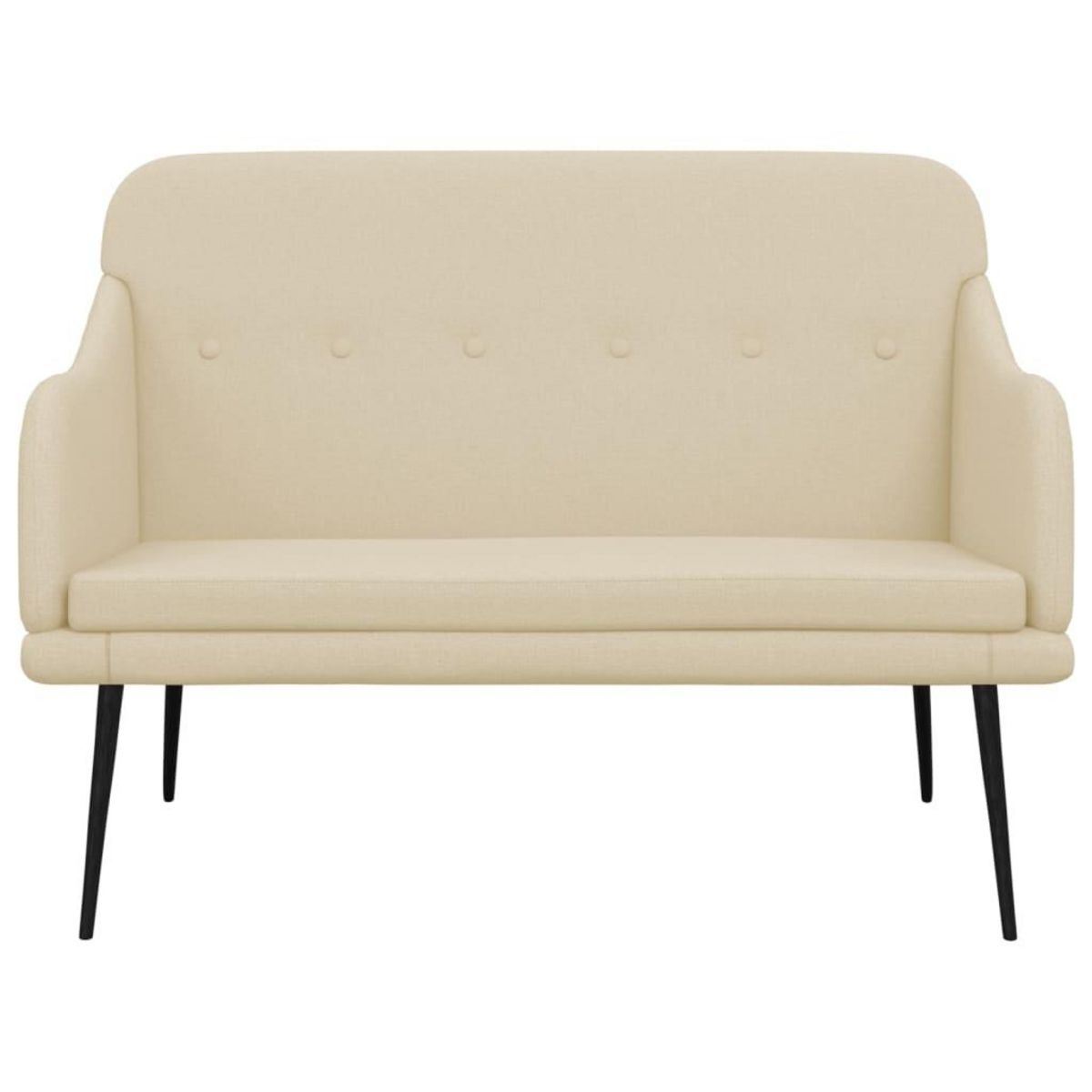 VIDAXL Banc Creme 110x76x80 cm Tissu
