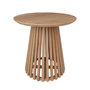 Voir la diapositive 1 : MAISON PAVANE Table d'appoint ronde bois clair en bois d'acacia D50 cm-Képès