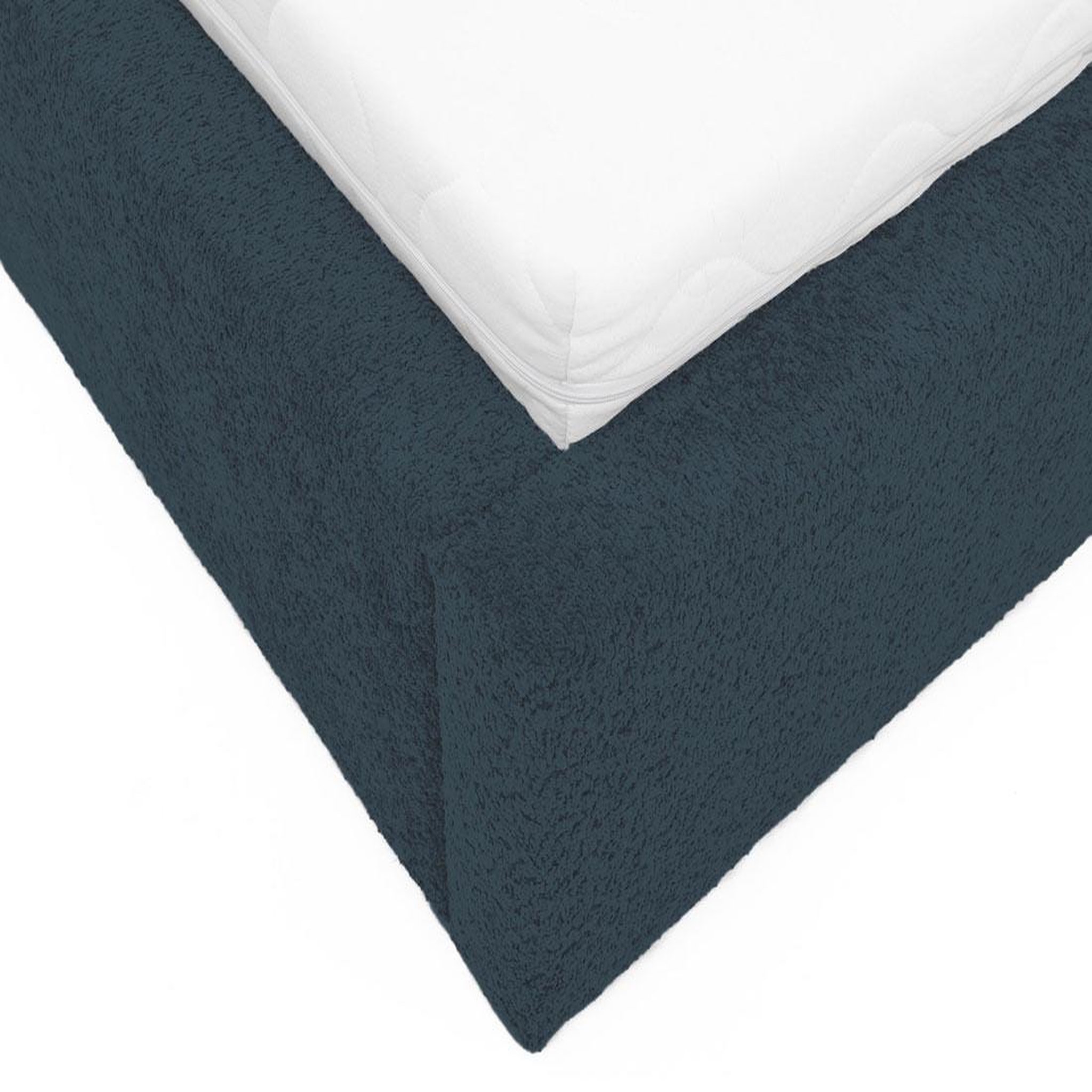 Voir la diapositive 5 : BEST MOBILIER Orane - lit coffre - 160x200 cm - en tissu bouclette