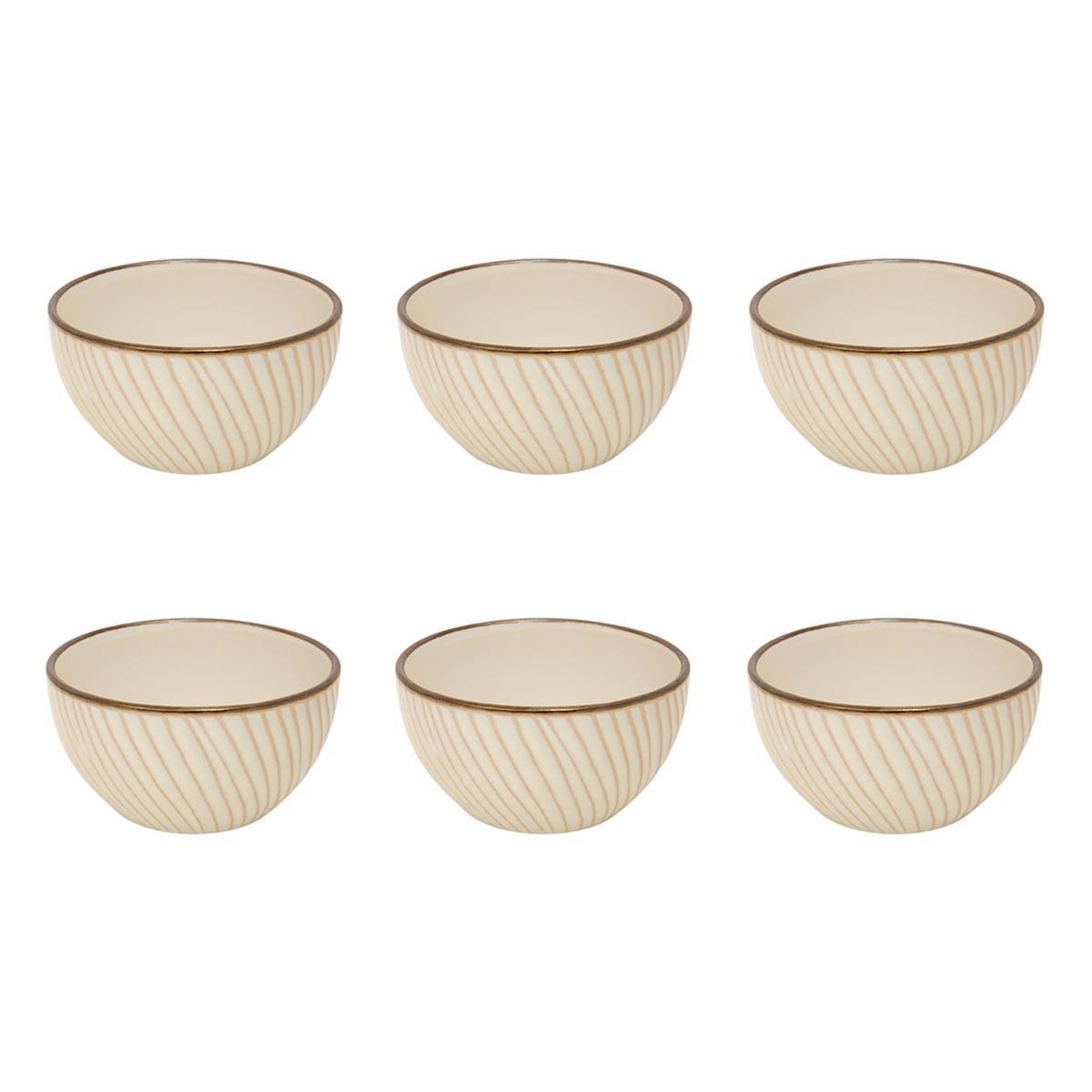 SECRET DE GOURMET Lot de 6 bols en faïence  ella  65cl blanc