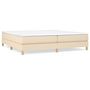 Voir la diapositive 2 : VIDAXL Sommier a lattes de lit avec matelas Creme 200x200 cm Tissu