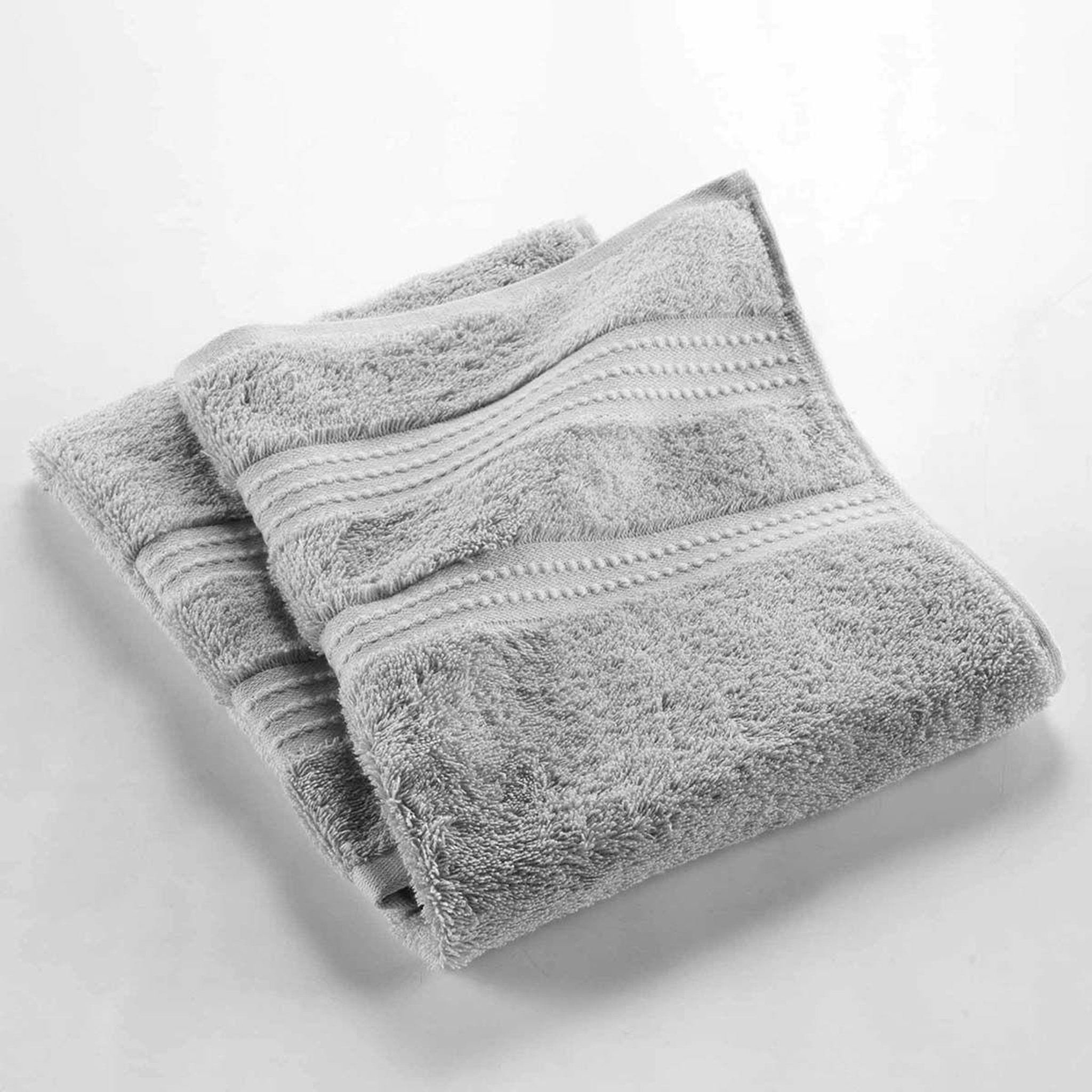 Voir la diapositive 3 : Douceur d'Intérieur Serviette de toilette  excellence  50x90cm gris